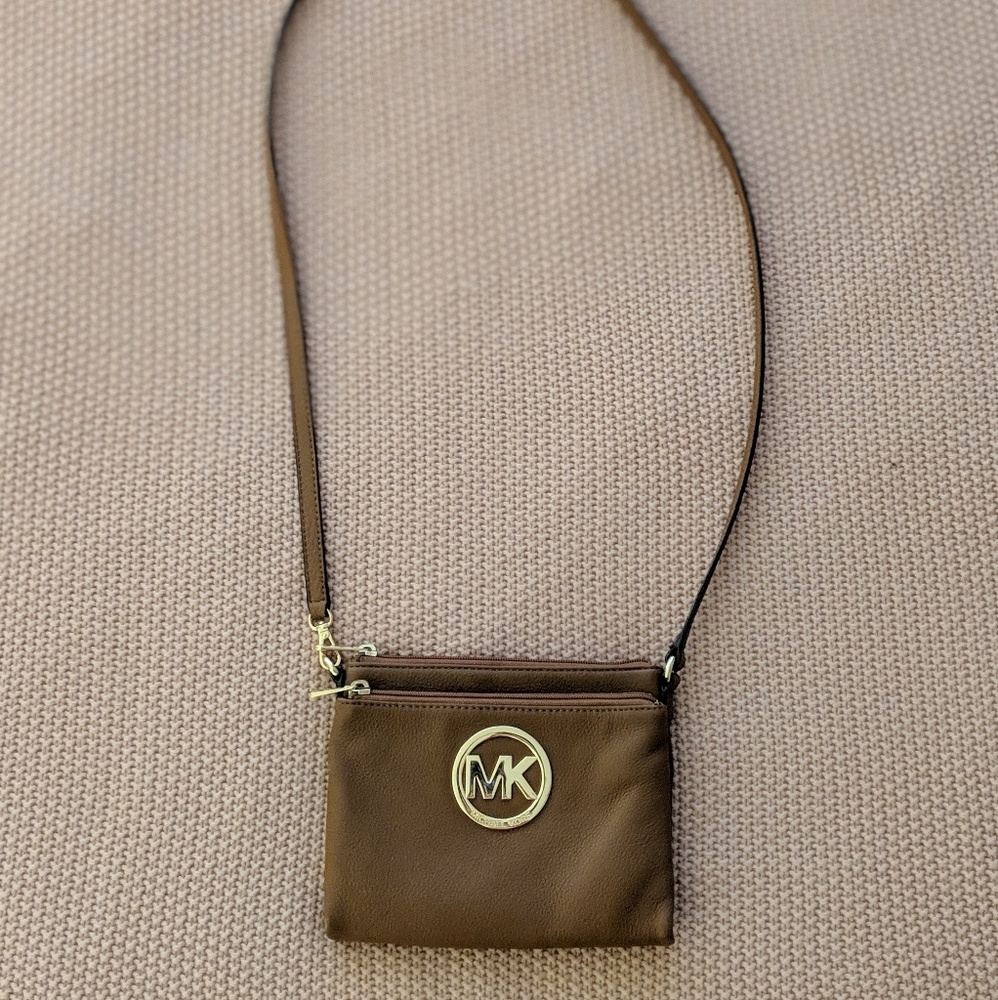 Michael Kors Brown Leather Crossbody